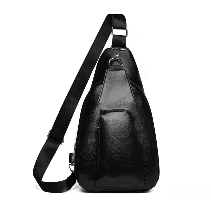 

Women Trendy Chest Bag PU Leather All-Match Chest Pouch Solid Color Versatile Phone Bag Travel Shopping Work Date Bag чорний