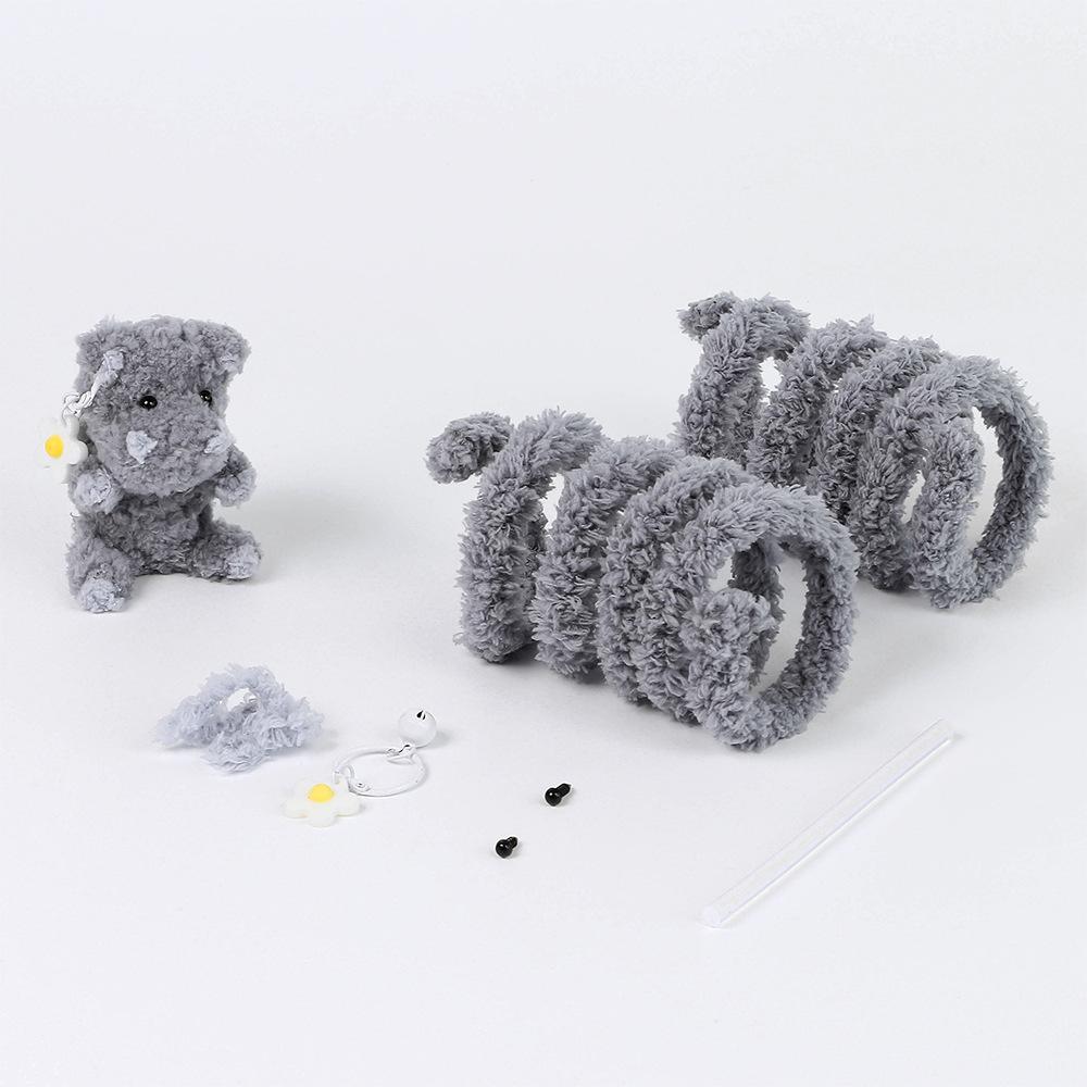 Colorful Chenille Stems Pipe Handmade Squirrel&Orangutan&Fox&Hedgehog Plush Twist Sticks DIY Material Package for Kids&Adult