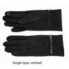 Suede Knitted Gloves Women's Touch Screen Thin Elastic Man-Made Material Black Spring and Autumn Warm Hand Finger Gloves