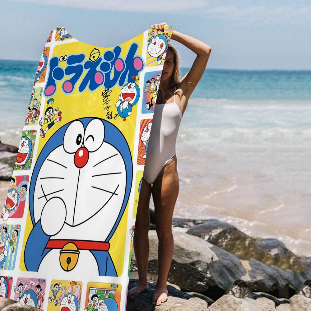 Cartoon D-Doraemons Anime Beach Swimming Towel Soft Absorbent Washcloth Children's Gifts for Kids Travel Camping Gym