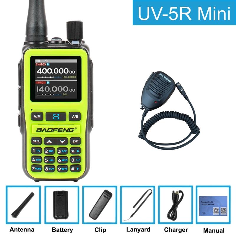 Portable Kids Two Way Radio Baofeng 5R Mini Walkie Talkie Pmr Long Range Rechargable Type-C Charger Vox For Camping Trip