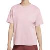 Nike T Shirts Women's Pink Crew Neck Moderate Straight Fit DM8679-605