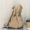 IELGY Korean version of casual literary canvas schoolbag, pleated nylon drawstring backpack, fashionable Oxford cloth backpack.