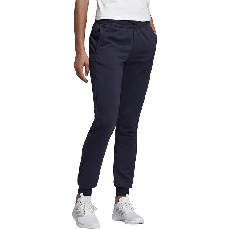 Adidas Letter Comfortable Cuffed Casual Knitted Sports Pants Women Pants Dark-Blue DU0697