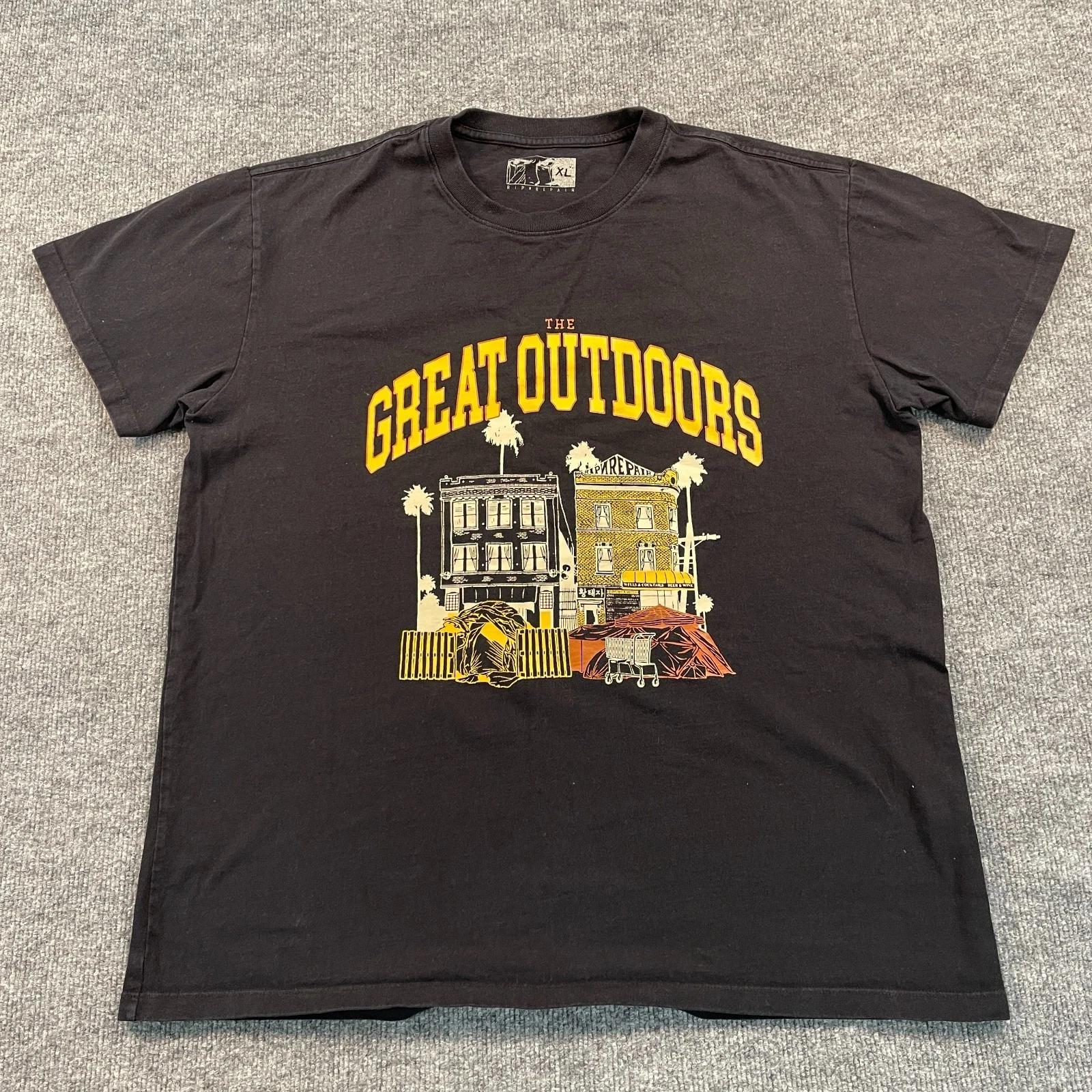 

Бездомный Лос-Анджелес Rip-N-Repair The Great-Outdoors Футболка XL 24x29 Черная M