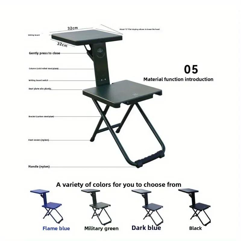 Outdoor Folding Stool Lightweight Camping Chair Portable Square Seat for Hiking Picnic Writing and Learning