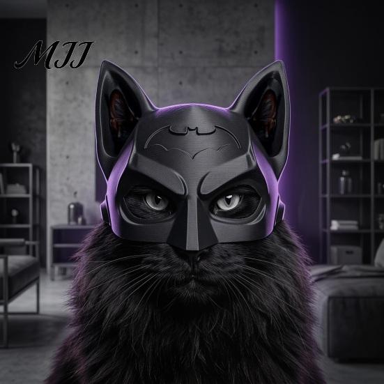 Cat Cosplay Mask Bat Reusable Lightweight PLA Kitty for Halloween Parties Fun Photo Prop Headgear