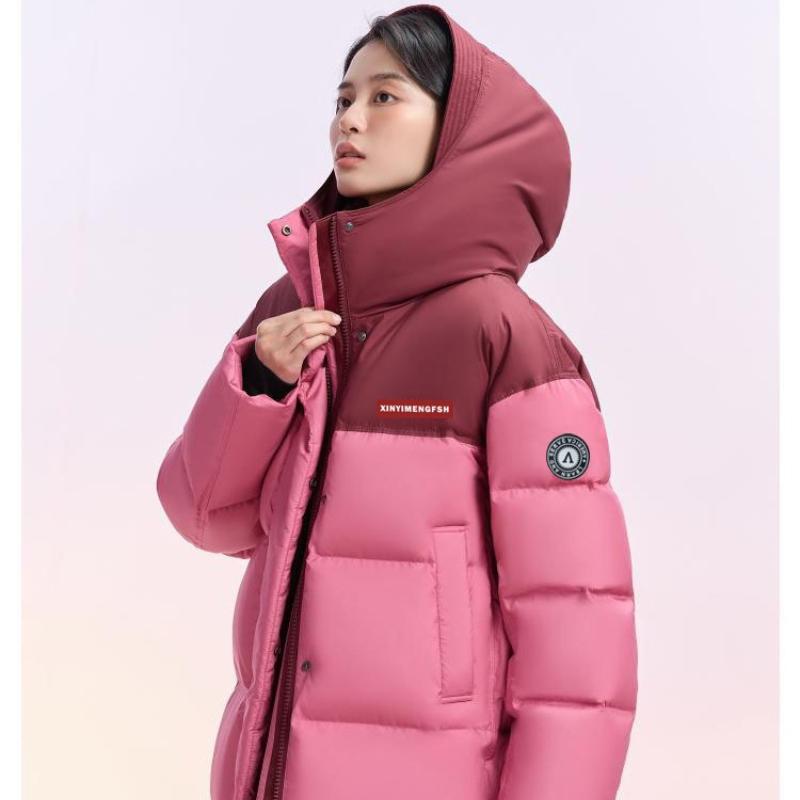 Veste matelassée en coton épaisse longue nouvelle pour couples Veste matelassée en coton ample S brown