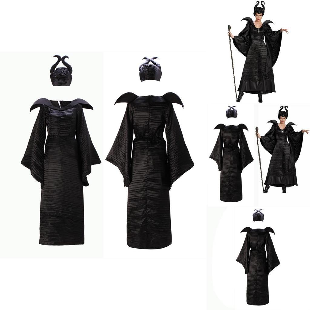 Elegant Adult Maleficent Evil Queen Cosplay Costume Outfit For Noble Ladies