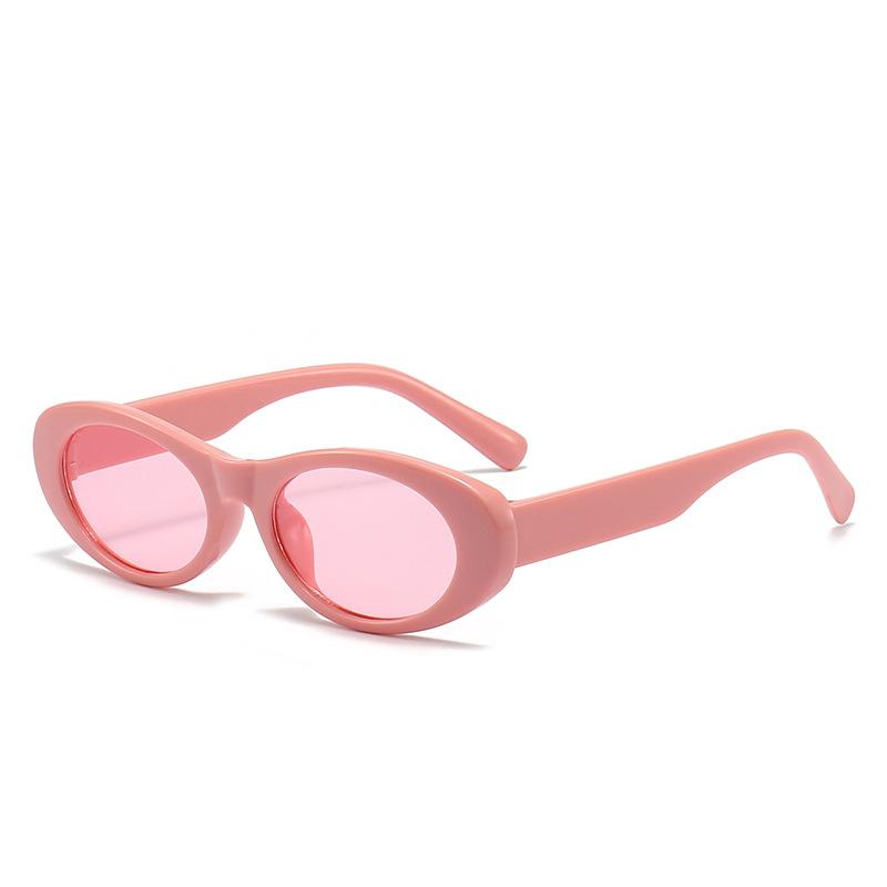 New fashion oval frame sunglasses women's trend street shot glasses European and American retro personality cat eye sunglasses women