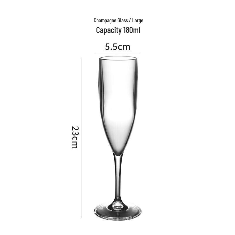 ZISIZ Japanese Style Transparent Plastic Red Wine Glass