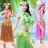 Colorful Hawaiian Hula Dance Costume Skirt Set for Role-Playing Activities