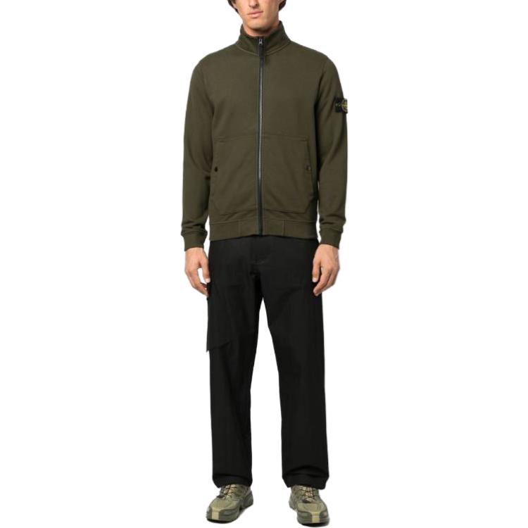 Stone Island Fw23 Solid Color Stand Collar Zip Long Sleeve Jacket Men Jacket Brown 791562820-V0058