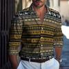 2026 New Style Red, Black, and White Striped Long-Sleeve Shirt for Men, Stylish Slim Fit Lapel Cardigan Casual Top