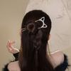 1pc Exquisite Fashion Cat Ear U-Pin Hair Clip Pearl Rhinestone Chinese Ancient Style Hairpin Elegant Headdress for Women