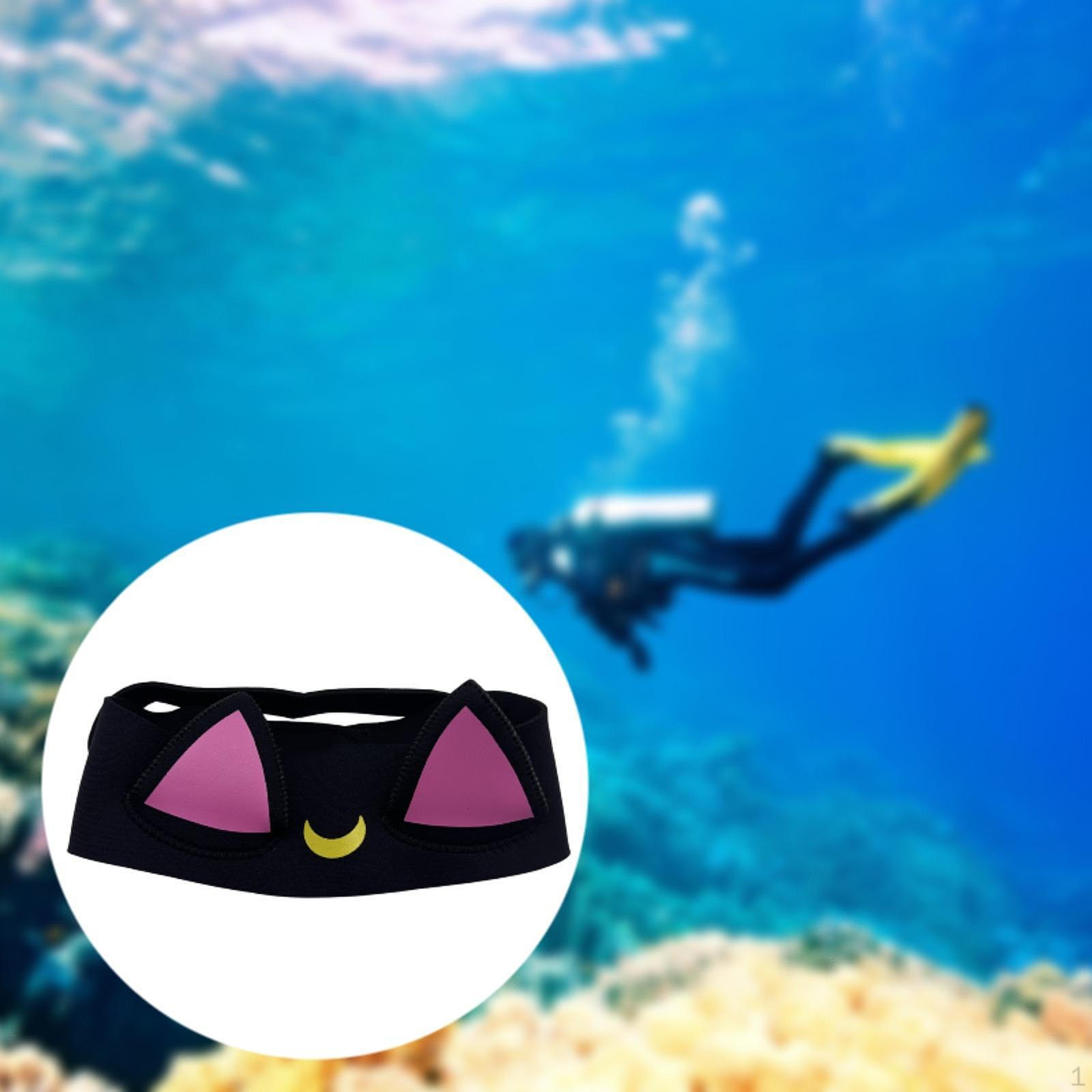 Cartoon Design Swimming Headband for Outdoor Diving Use Style A