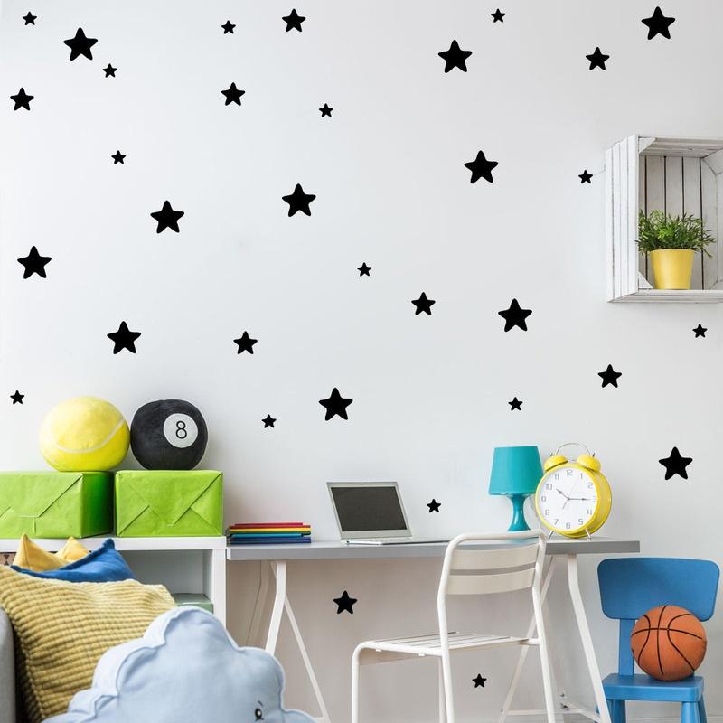 39PCS Five-Pointed Star Cartoon Children's Room Full of Stars Wall Stickers Removable Wall Sticker