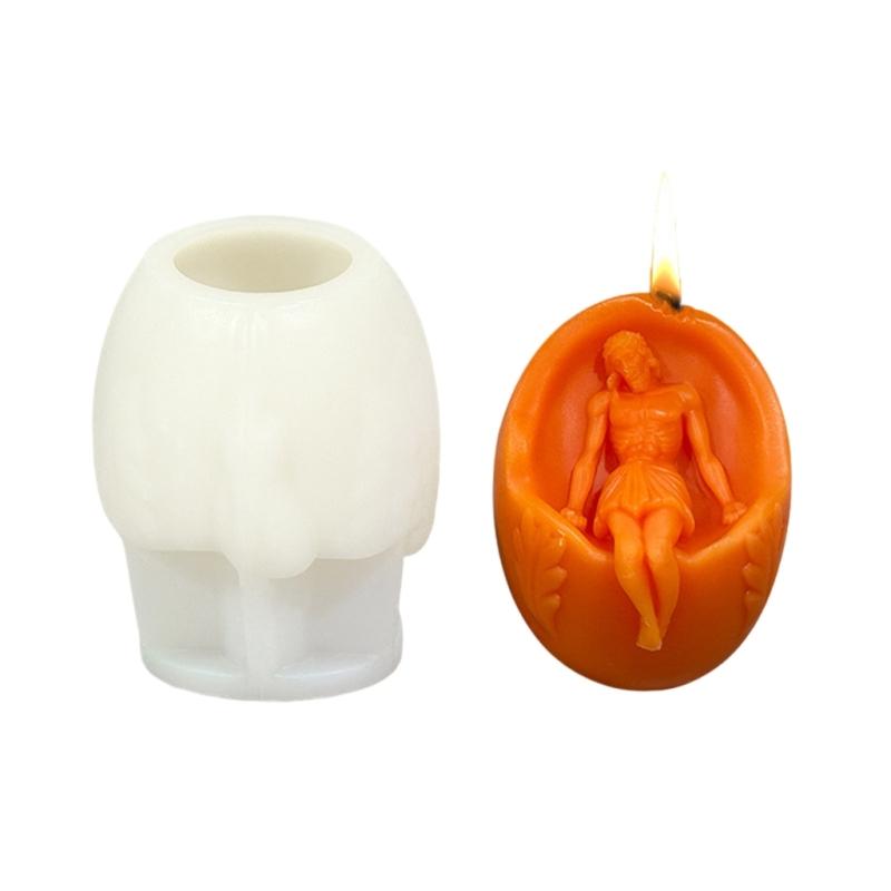 3D Jesus Eier Kerzenformen Eier Silikonform Handgemachte Gipsformen Verzierung Epoxidharz Formen Bastelformen