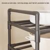 Multi-Layer Kitchen Storage Trolley: Punch-Free Rack for Pots and Microwave