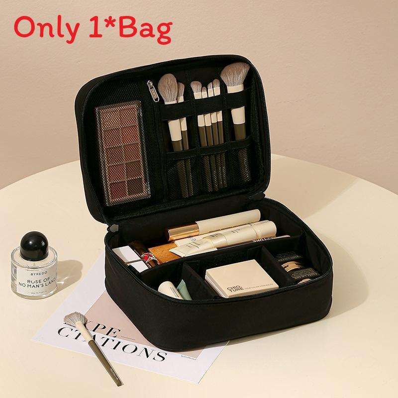 Makeup Organizer Travel Bag With Divider Oxford Fabric Portable Cosmetic Case For Women
