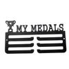 Wrought Iron Medal Display Rack with Decorative Hooks