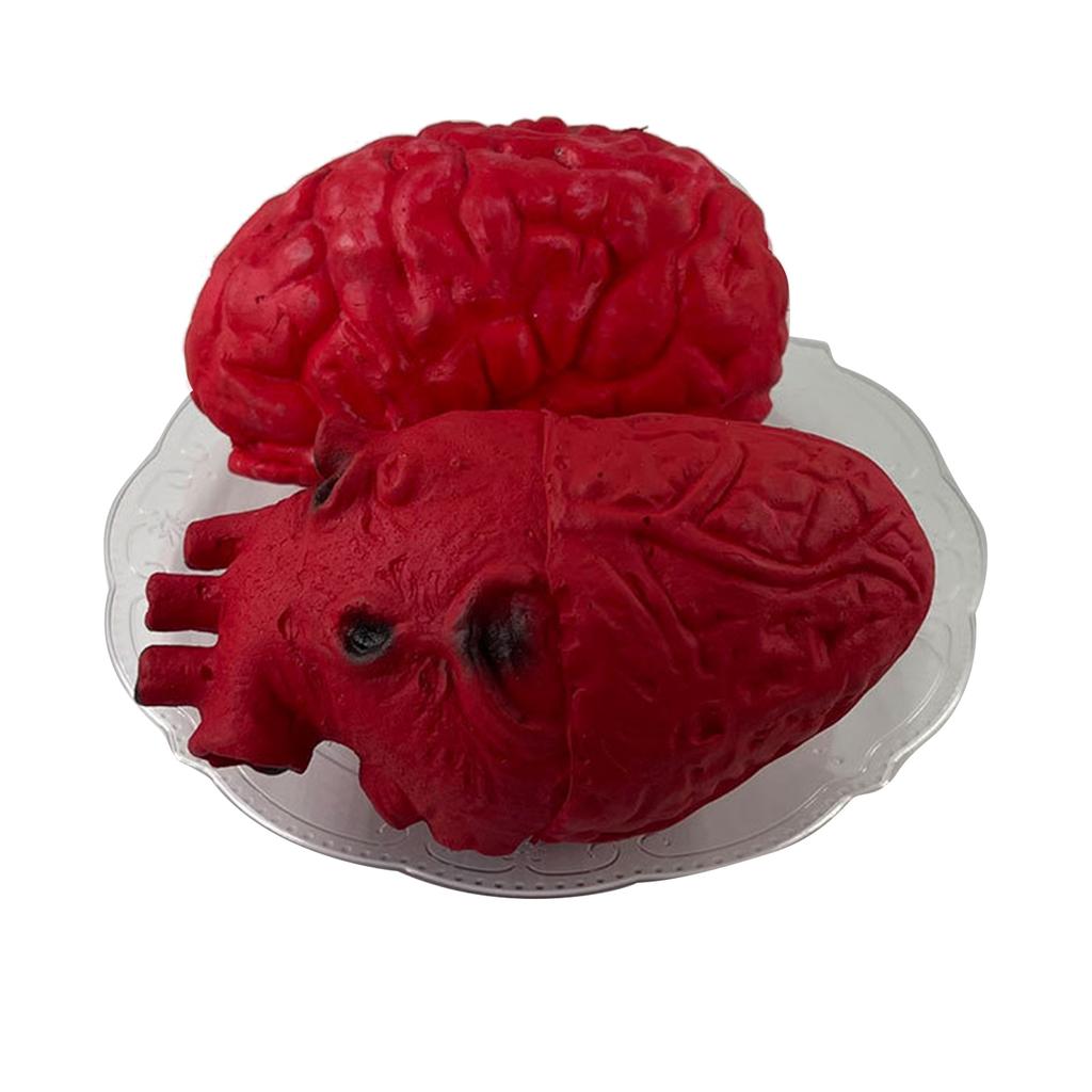 Halloween Heart Brain Prop Innovative Scary High Simulation Hand Crafted Halloween Organ Prop for Halloween Party