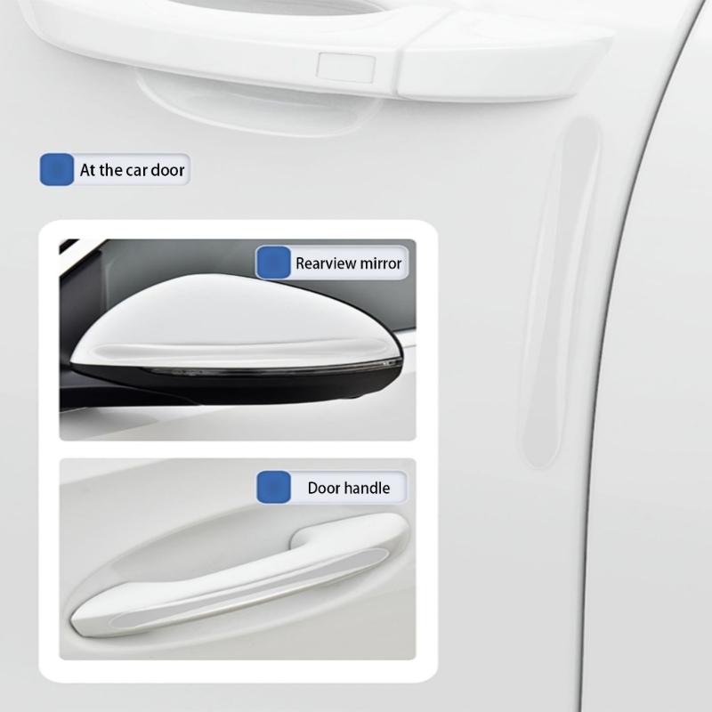 Seamless Car Door Edge Guards Cover Thin PVC Design Prevents Paint Damage Easy To Clean Heat Resistant Adhesive Backing
