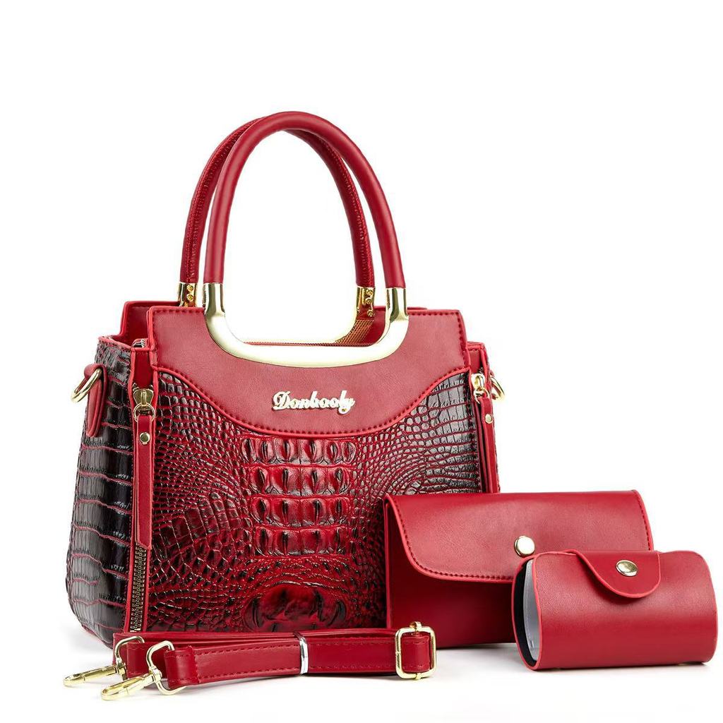 Womens Square Shape Pu Tote Bag With Inner Pockets For Casual Outings