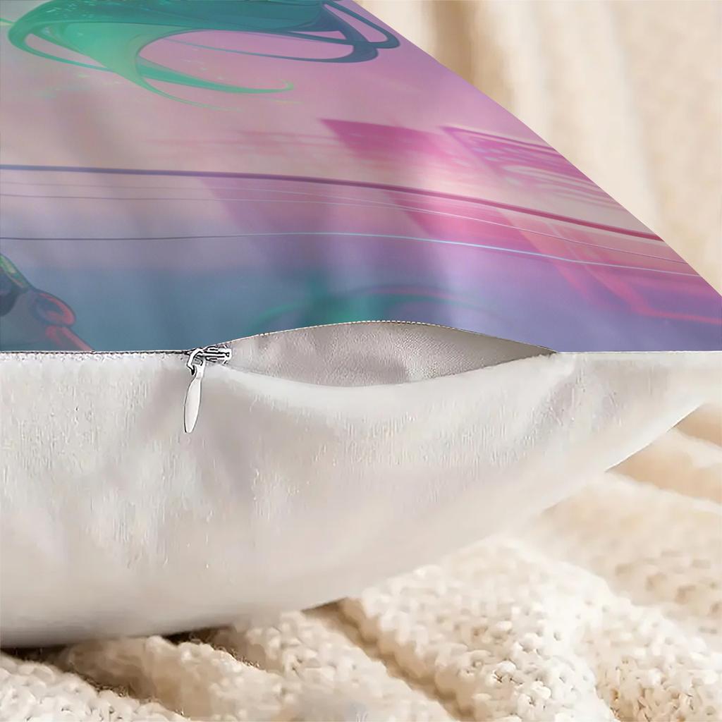 Hatsune Miku Anime Throw Pillow, Digital Print, Includes Pillow Core, Decor For Sofa Bedroom, Ideal Gift For Anime Fans