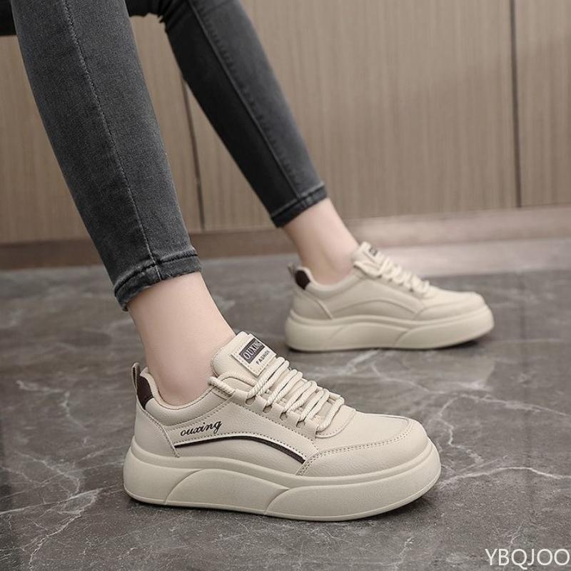 Thick Soled Women's Flat Bottomed New Sports Shoes for Comfortable Running Soft Soled Casual Vulcanized Shoes  De Mujer
