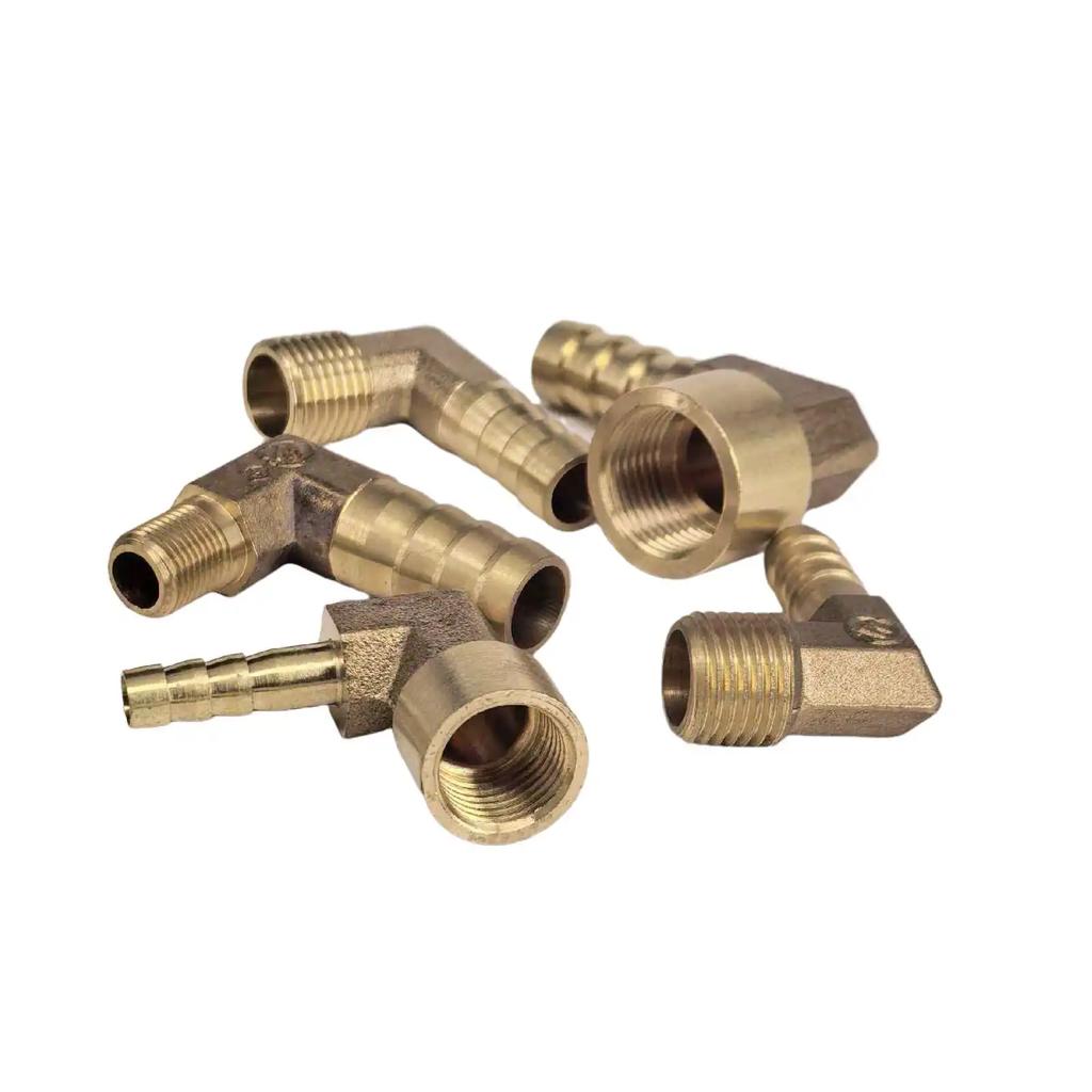 2pcs Elbow Fit Hose I.D 3-25mm Barbed To 1/8" 1/4" 3/8" 1/2" 3/4" BSP M6 M8 M10 M12 M14 M16 Male/Female Hex Brass Pipe Fitting