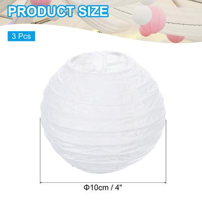 3 Pack Round Paper Lanterns Decorative Hanging Lanterns Lamp Party Decorations for Birthday Wedding Bridal Shower Home Decor
