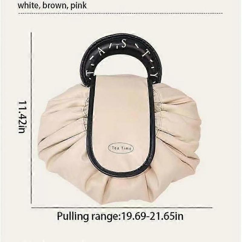 Drawstring Cosmetic Bag, Nylon Travel Makeup Pouch, Small, Fashionable Portable Organizer, Multi Color, Universal Fit