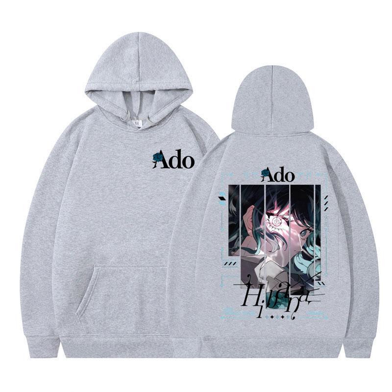Ado 2025 World Tour Hibana Double-sided Print Hoodies Men Women Fashion Hooded Sweatshirts Long Sleeves Hip-hop Streetwear Tops