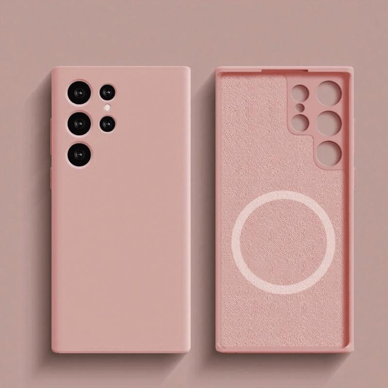 Liquid Silicone Magnetic Case For Magsafe For Samsung Galaxy S25 S24 S23 Ultra Plus Wireless Charging Back Cover Acssories