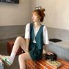 Trendy Retro Vest and Shorts Two-Piece Set - Lightweight and Stylish
