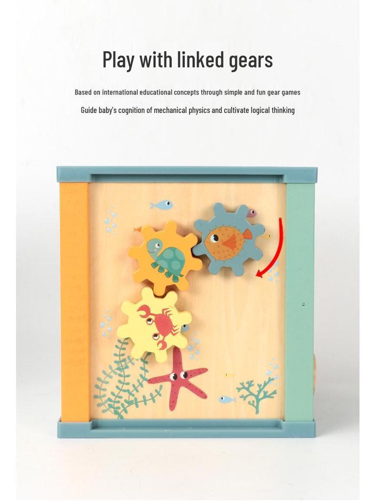 Cross-border Marine Tetrahedron Shape Matching Bead Maze Early Education Wooden Toy