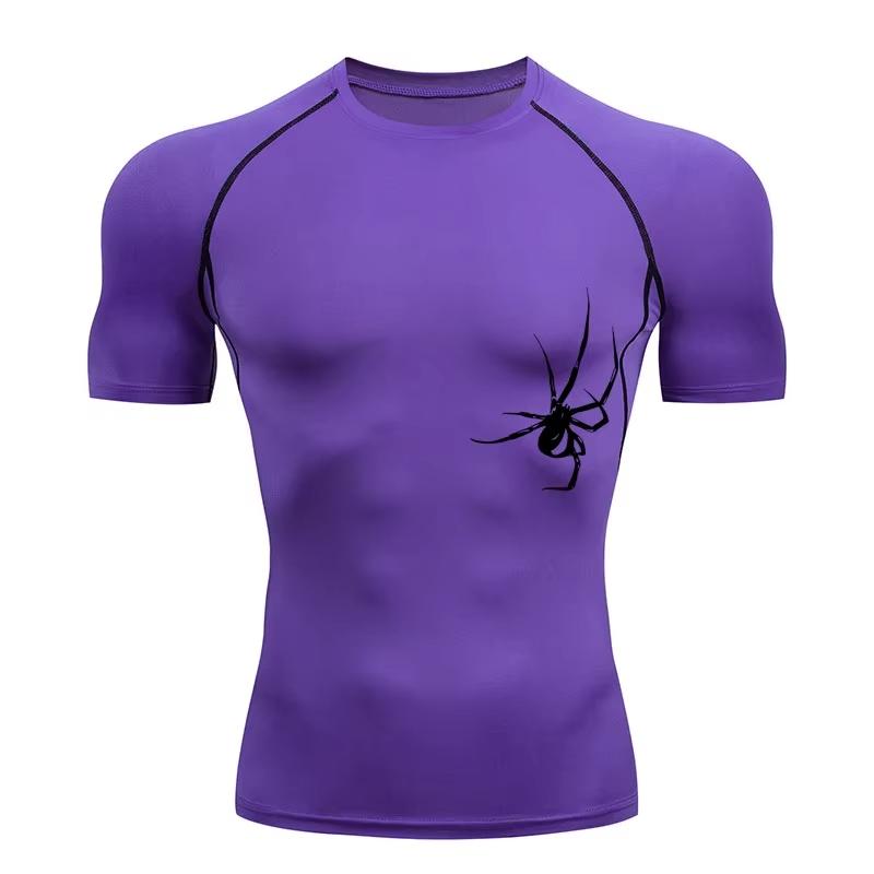 Men's T-shirt Men Running Sport T Shirt Men Compression Fitness Tops Tee Quick DryTight Training Gym Sport Running Shirts