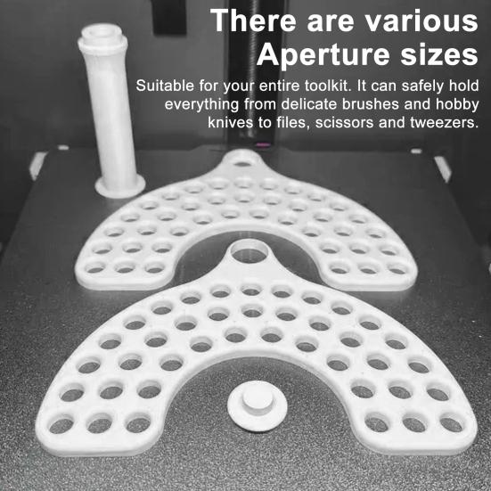 Wielootworowy uchwyt na pędzle Regulowany stojak do przechowywania dla artystów na pędzle, długopisy, plastikowy organizer na pędzle do malowania do rzemiosła, malowania miniatur