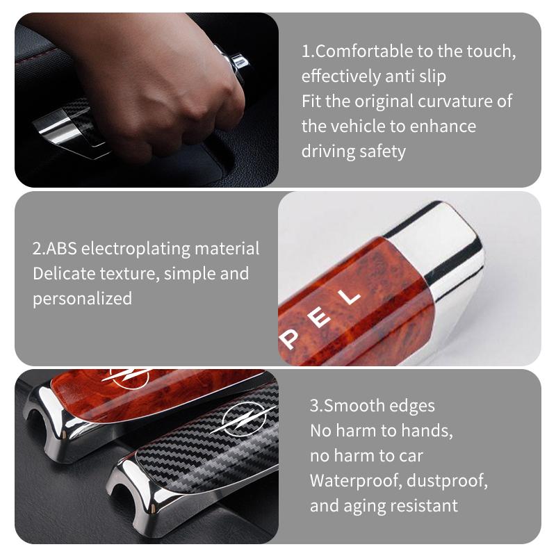 For Opel Car Hand Brake Cover Protection Case Carbon Fiber Interior Accessories Insignia Corsa Zafira Meriva Mokka Astra H K C D
