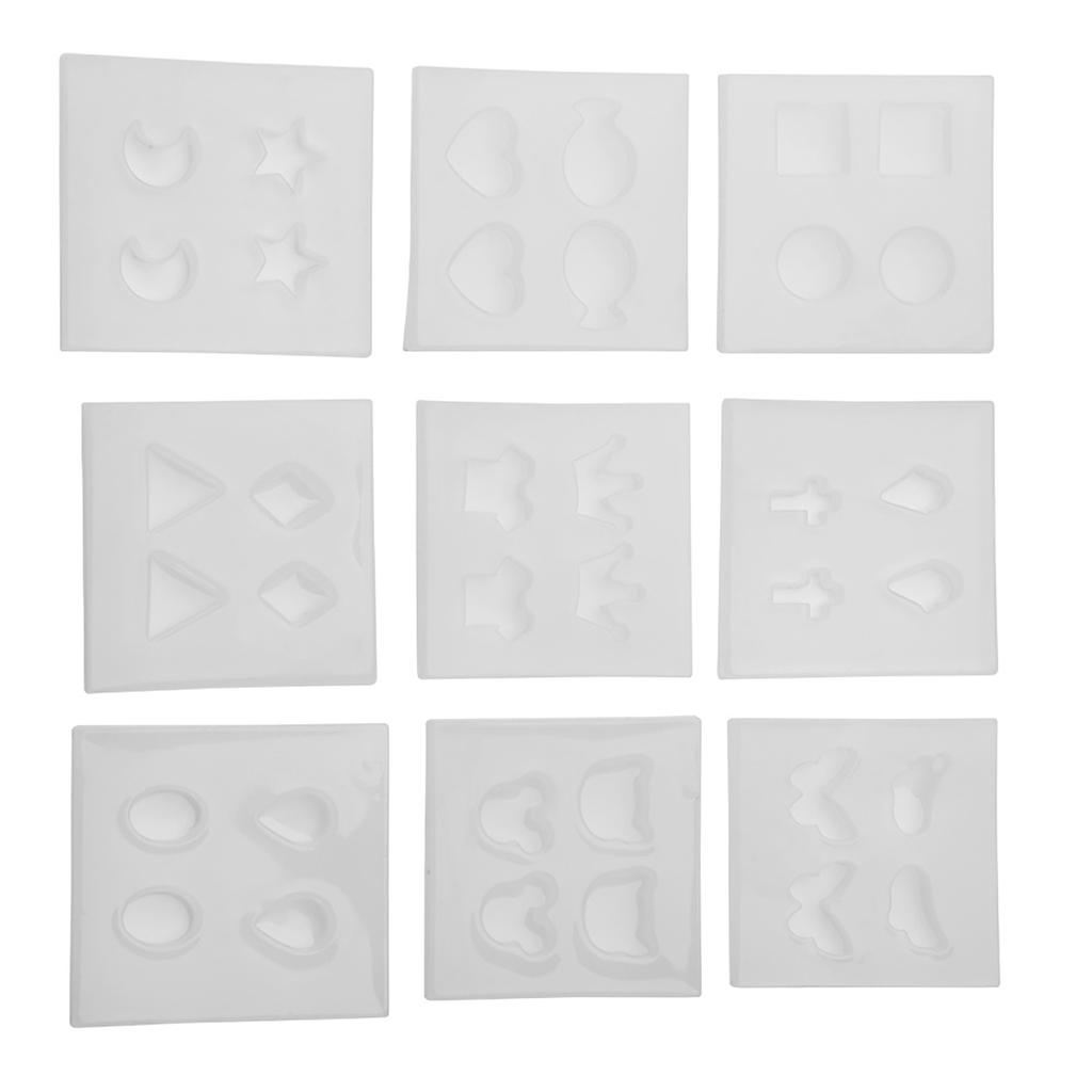 9 Types Women Silicone Mold For Making Earrings Mould Set DIY Handmade Tool Kit Decorations