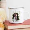 Personalised Hijabi Girl Printed Mug Coffee Cups Drinks Water Cup Muslim Girls Custom Name Enamel Handle Mugs Handle Eid Gifts