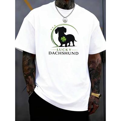 Herren T-Shirt mit Aufdruck, kurzärmelig für St. St. Patrick's Day, Neue Trendige Herrenmode, Normales Sport-T-Shirt, Geeignet für Gamer und Mottopartys