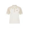 MALBON GOLF Women'S Knit Jersey Hybrid Collar Top Cream (Woman)