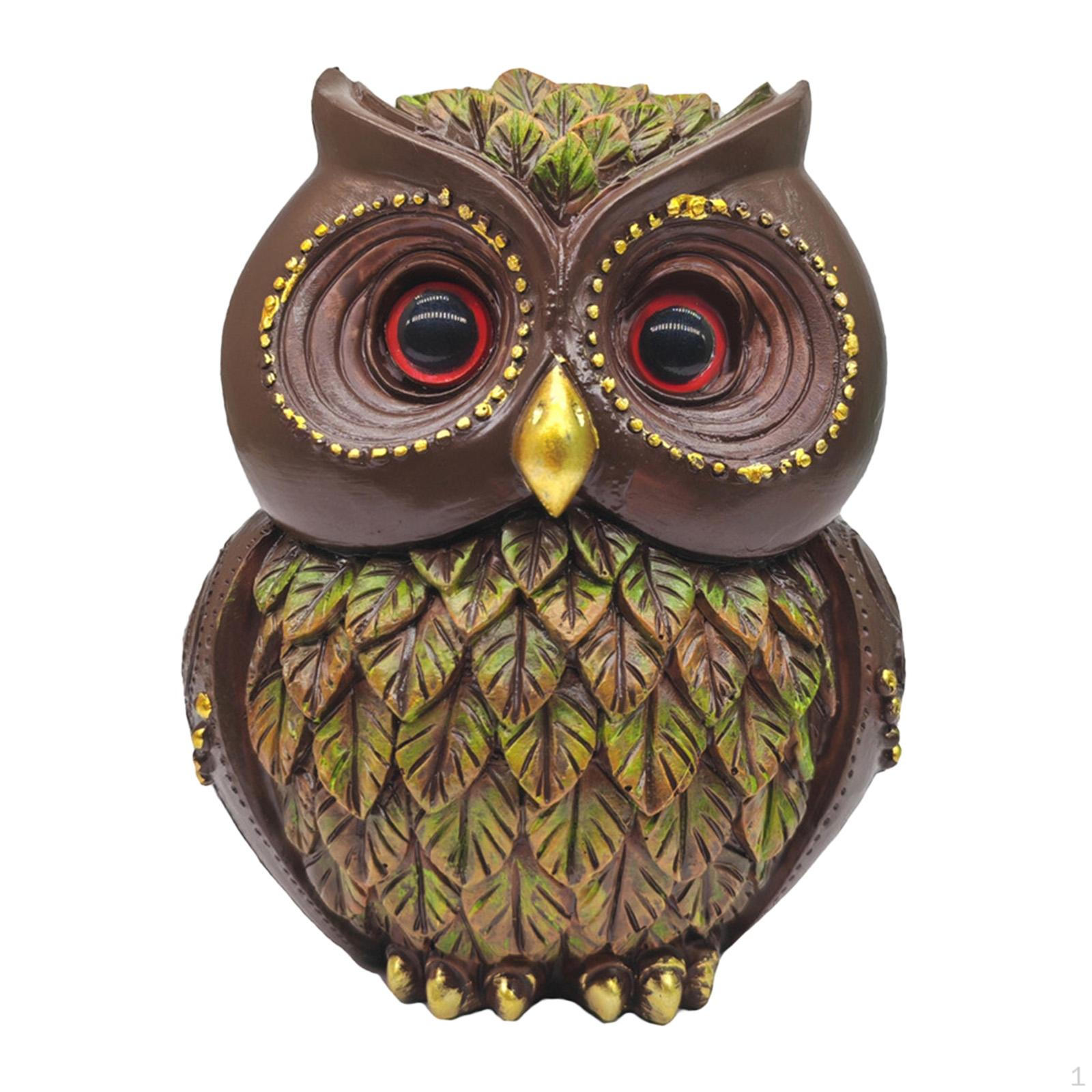 

Статуэтка совы, фигурка животного, скульптура, украшение для офисного стола, шкафа зелёный