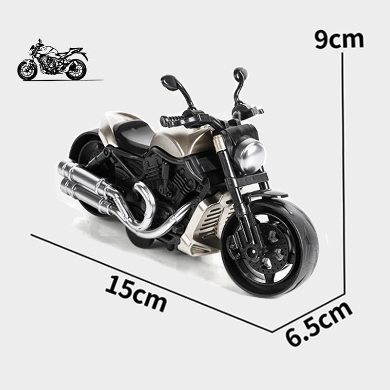 Çocuklar Ataletli Motosiklet Oyuncakları Erkekler Pedallı Vintage Geri Çekmeli Mini Motosiklet Modeli Sürtünme Güçlü Simülasyon Araba Oyuncakları Çocuklar İçin