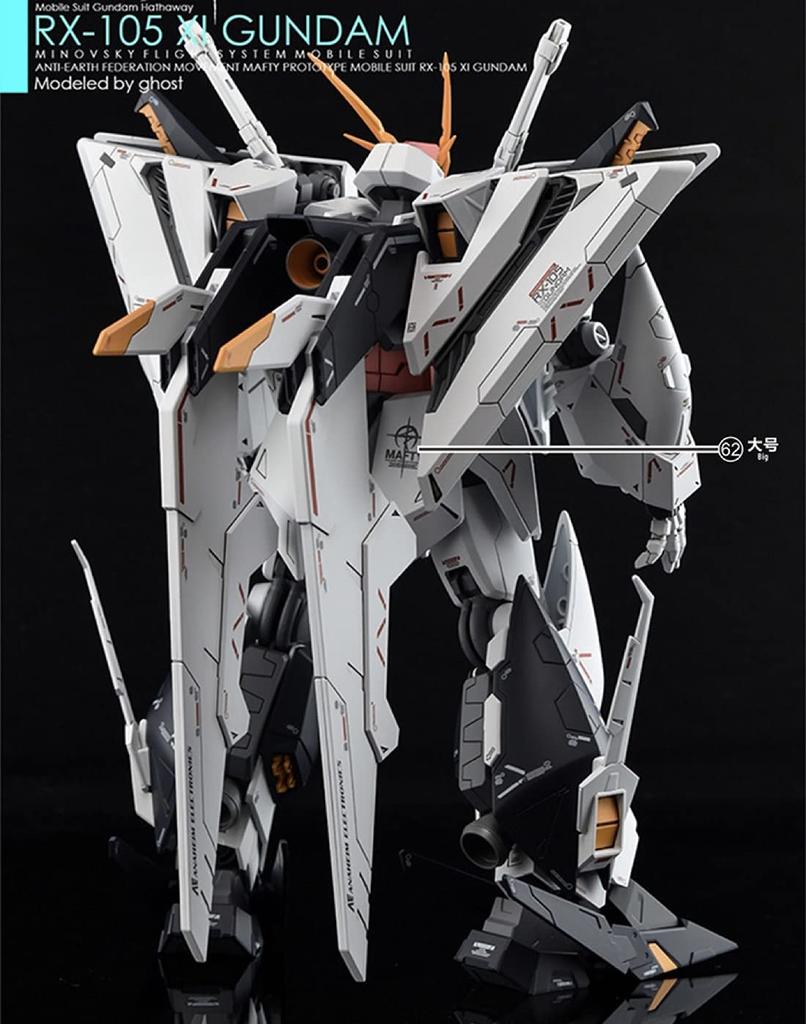 Fluorescent HG RG MG PG RE HiRM Robot MS Detail-Up Water-Transfer Decals (for HGUC 1144 Xi Gundam (Kssie Gundam))
