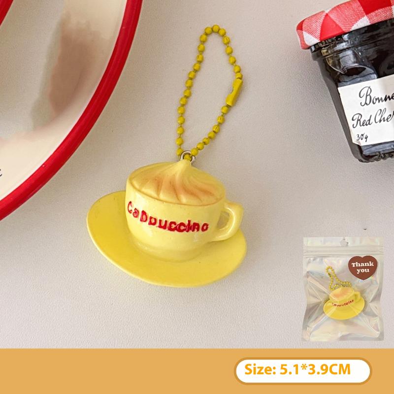 Porte-clés Pendentif Nourriture Mignonne Dessin Animé Kawaii Créatif Drôle Œuf au Chocolat Pain Accessoires Pendentifs Sac à Dos Cadeaux