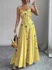 2026 European & American Summer Fashion Spaghetti Strap Print Dress