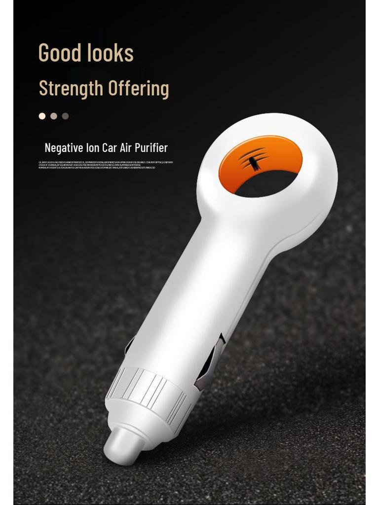Wireless Portable Mini Car Ionizer Air Purifier & Cigarette Lighter